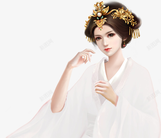 古风白衣美女倾世皇妃png免抠素材_88icon https://88icon.com 古风 白衣 美女