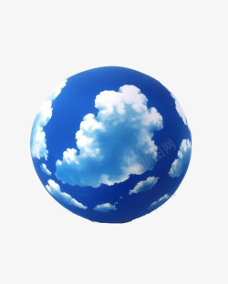 蓝天与白云圆形球体素材