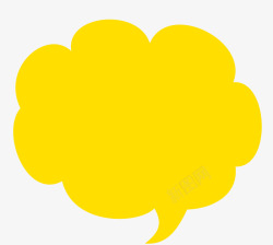 扁平风格合成黄色的云朵造型素材