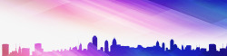蓝紫色彩色城市素材