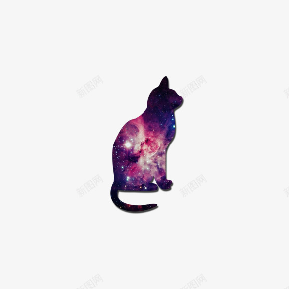 潮流酷炫猫咪星光璀璨剪影png免抠素材_88icon https://88icon.com 剪影 星光 潮流 猫咪 璀璨 酷炫