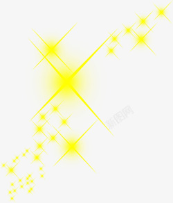 黄色星光展板海报素材