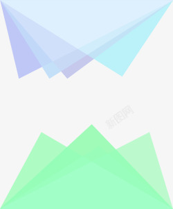 抽象炫彩三角块边框素材