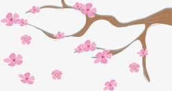 樱花树枝矢量图素材