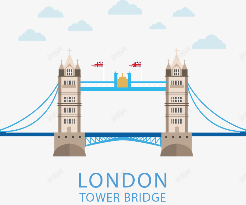 创意伦敦塔桥png免抠素材_88icon https://88icon.com 云朵 伦敦 伦敦塔桥 建筑 英国 英国国旗
