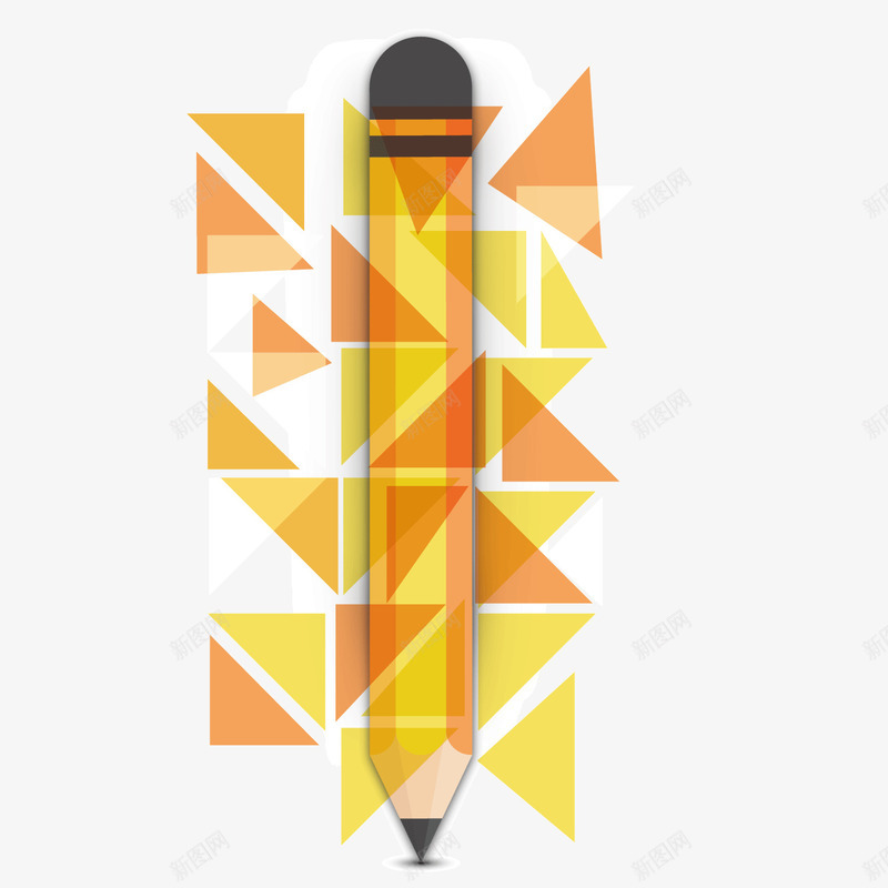 黄色铅笔png免抠素材_88icon https://88icon.com 三角形 书写 企业文化 散布 文具 竖直 铅笔 黄色