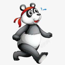 运动吉祥物小熊猫矢量图高清图片