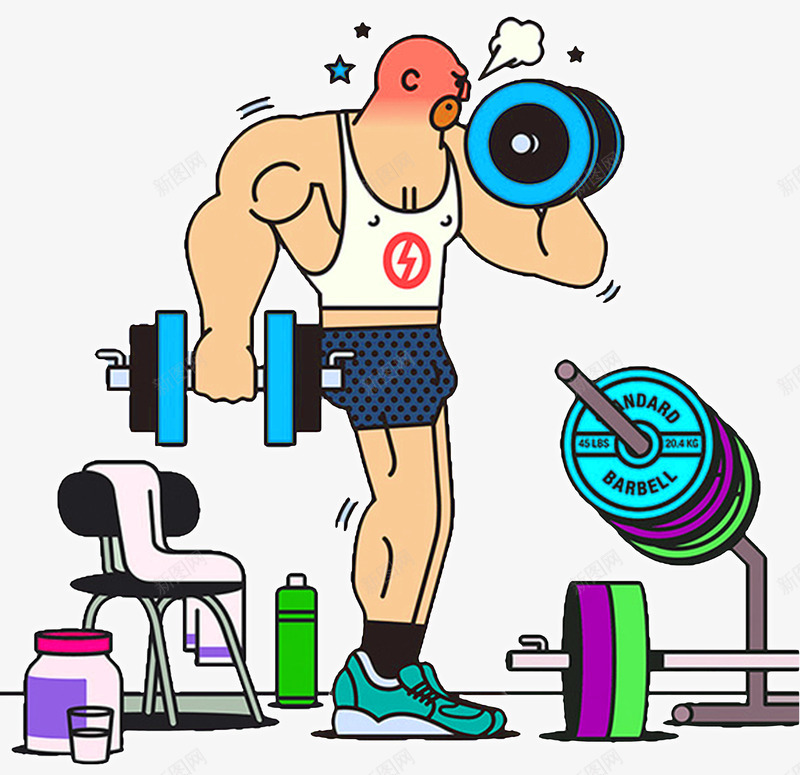 卡通人物健身器材png免抠素材_88icon https://88icon.com 人物 健身器械 健身计划 全民健身 器材 室内健身 快乐健身 我爱健身 肌肉 运动