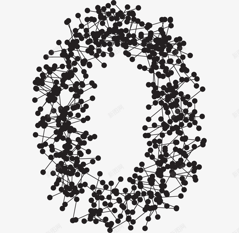 黑色圆点数字0png免抠素材_88icon https://88icon.com 创意数字 手绘 简笔 阿拉巴数字 黑色圆点
