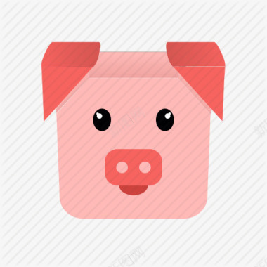 简洁商务猪剪影图标图标
