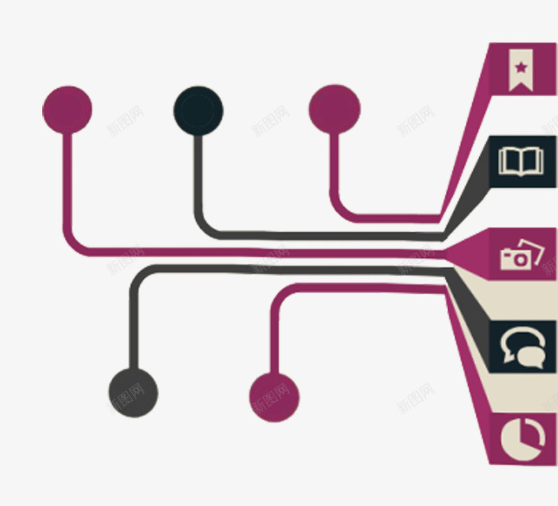 创意圆点分支png免抠素材_88icon https://88icon.com PPT 免抠PNG 分支 圆点 紫色