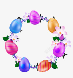 彩色彩蛋彩色复活节彩蛋高清图片