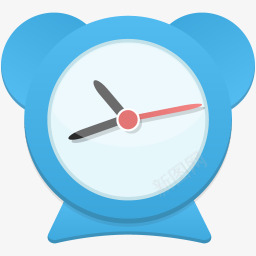 蓝色底色蓝色闹钟商业简洁风格图标图标