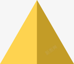 黄色三角形装饰图案素材