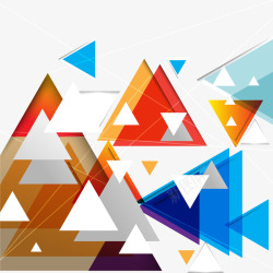多彩简约三角形边框纹理矢量图素材