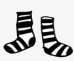 黑白袜子图标图标