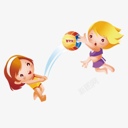 打球的女孩打排球的女孩高清图片