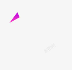 紫色渐变三角装饰素材