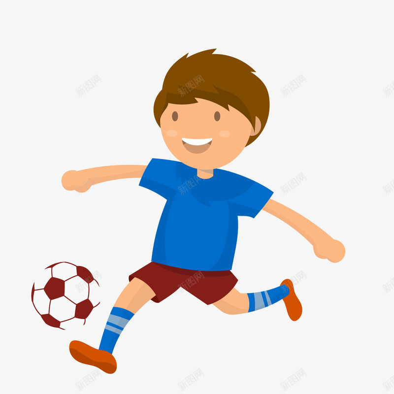卡通踢足球男孩png免抠素材_88icon https://88icon.com 卡通男孩 背景装饰 踢足球 运动人物