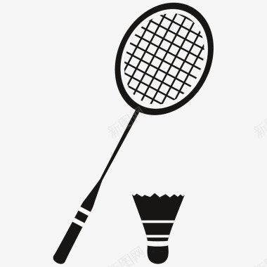毛球运动羽毛球拍图标图标