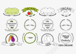边框食品有机食品花环边框装饰高清图片