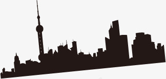 上海城市剪影装饰元素png免抠素材_88icon https://88icon.com 上海 元素 剪影 城市 装饰