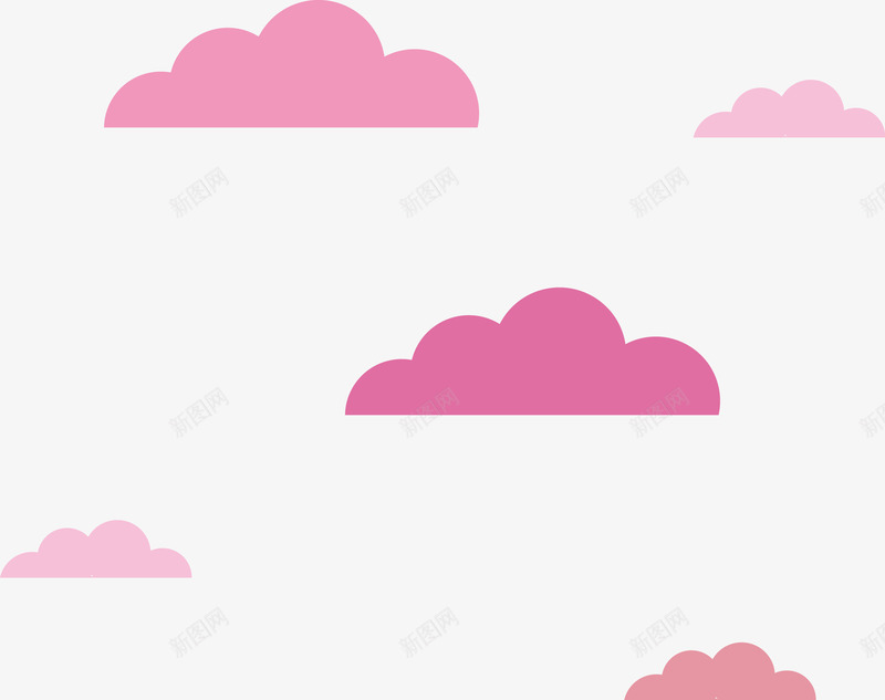 简洁粉红色的云朵png免抠素材_88icon https://88icon.com 云 云彩 云朵 简洁 粉红色的云 粉色的云