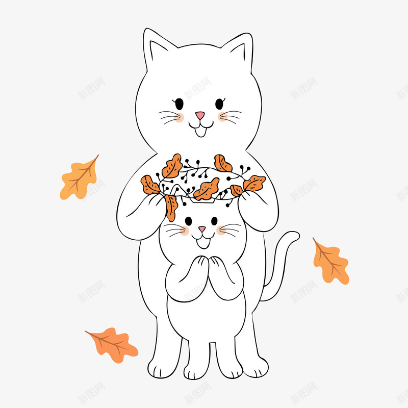 秋季卡通动物元素猫妈妈给小猫带png免抠素材_88icon https://88icon.com 动漫 动画 卖萌小猫 卡通动物 手绘 手绘猫狗 猫妈妈给小猫带花环 秋季 秋季卡通动物元素猫妈妈给小猫带花环免费下载