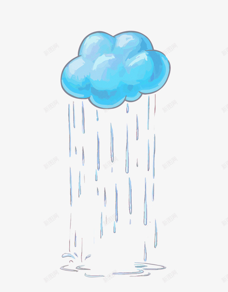 下雨png免抠素材_88icon https://88icon.com 下雨 乌云 云朵 卡通 手绘 水彩 矢量下雨 蓝色 阴雨天气