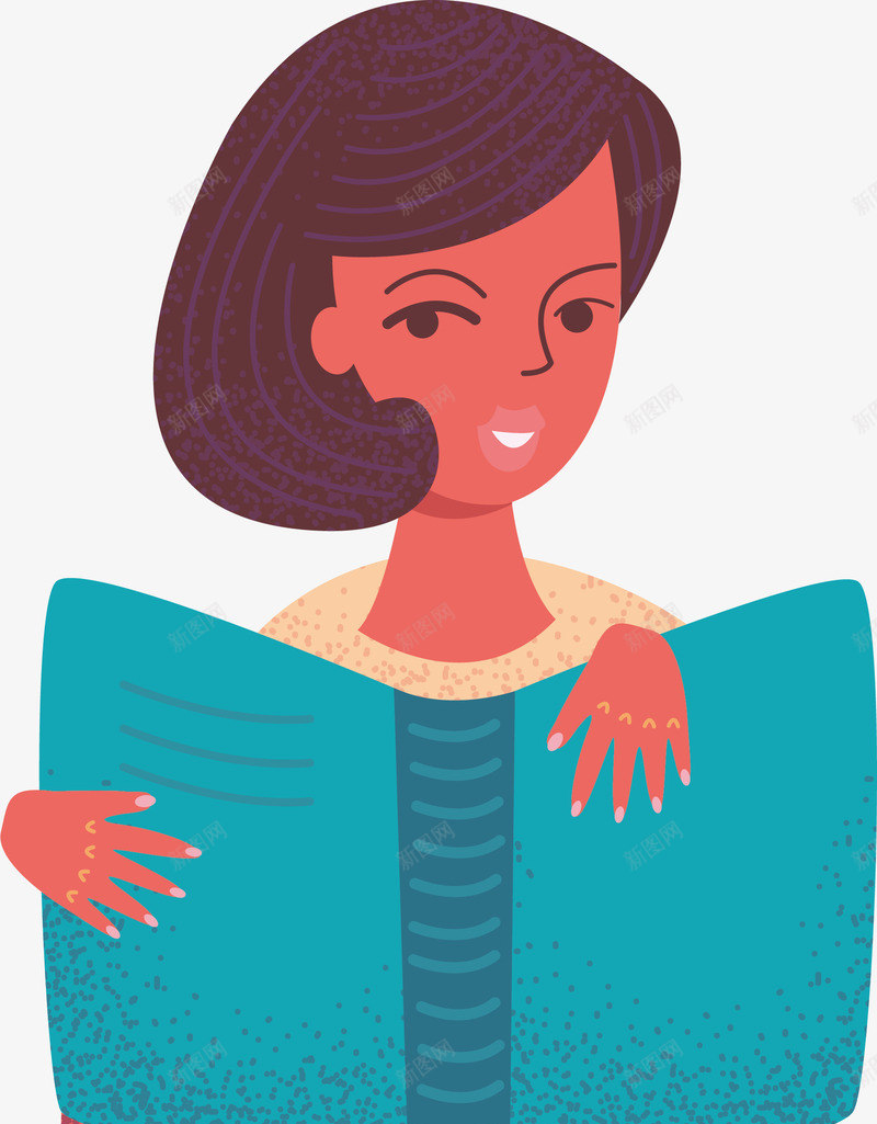 手绘卡通美女读书元素矢量图ai免抠素材_88icon https://88icon.com 世界阅读日 卡通人物 卡通美女读书 手绘卡通 无背景 爱好阅读 读书的力量 透明 矢量图