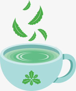 绿叶丹参茶饮品素材