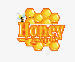 简洁蜂蜜卡通简洁扁平化蜂蜜矢量图高清图片