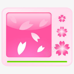 可爱日本樱花透明标志图标图标