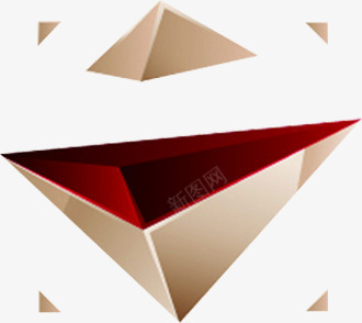 立体几何三角形宣传png免抠素材_88icon https://88icon.com 三角形 宣传 立体几何