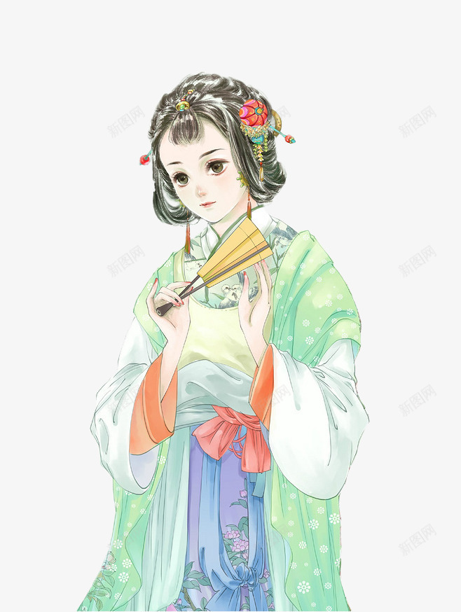 古代中国风古典后宫美女水彩手绘png免抠素材_88icon https://88icon.com 古代 古风 后宫 水彩 美女