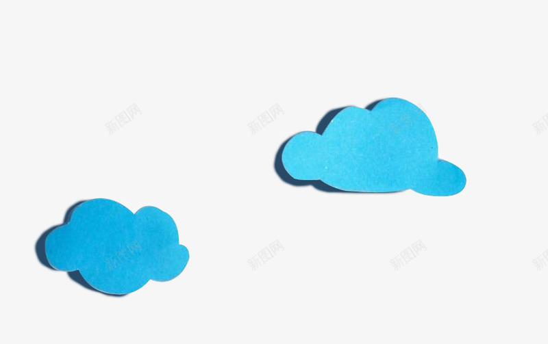 蓝色的云png免抠素材_88icon https://88icon.com 云朵 剪纸 蓝色 装饰