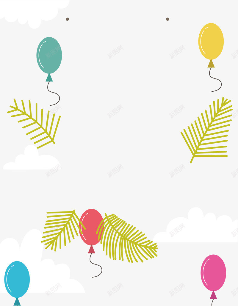 天空漂浮气球png免抠素材_88icon https://88icon.com 云朵 卡通气球 天空 植物 气球 活动气球 白云