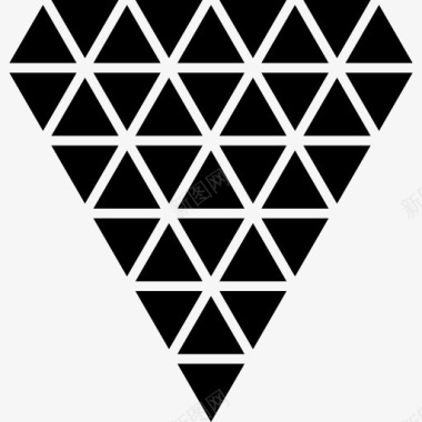 多边形的钻石形状的小三角形图标图标