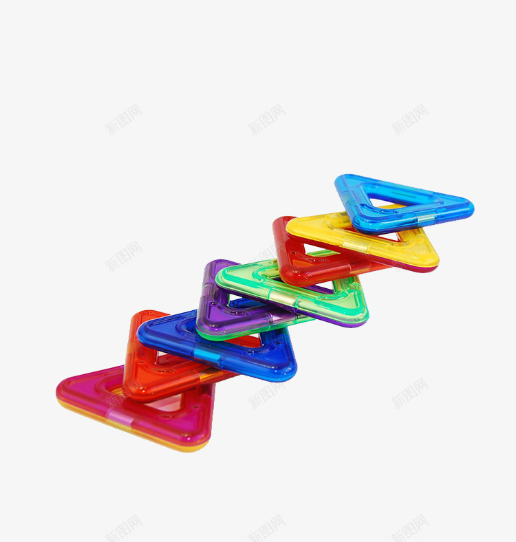 三角形磁力玩具png免抠素材_88icon https://88icon.com 三角小卡片 安全塑料 益智小卡片 磁力片