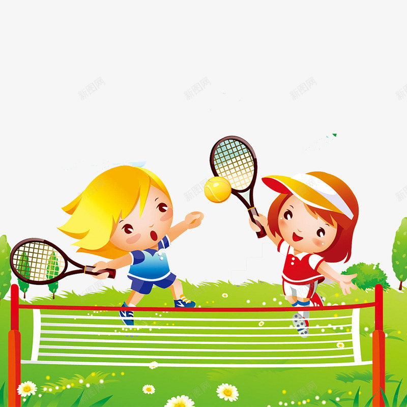 卡通打网球的小女孩png免抠素材_88icon https://88icon.com 人物设计 儿童人物 儿童生活节 天猫校园季 小女孩 校园运动会