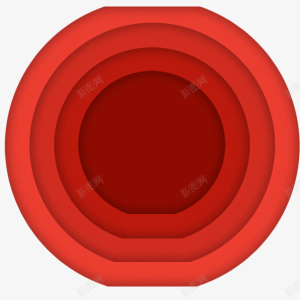 红色圆框psd免抠素材_88icon https://88icon.com 圆框 简洁 红色 递进