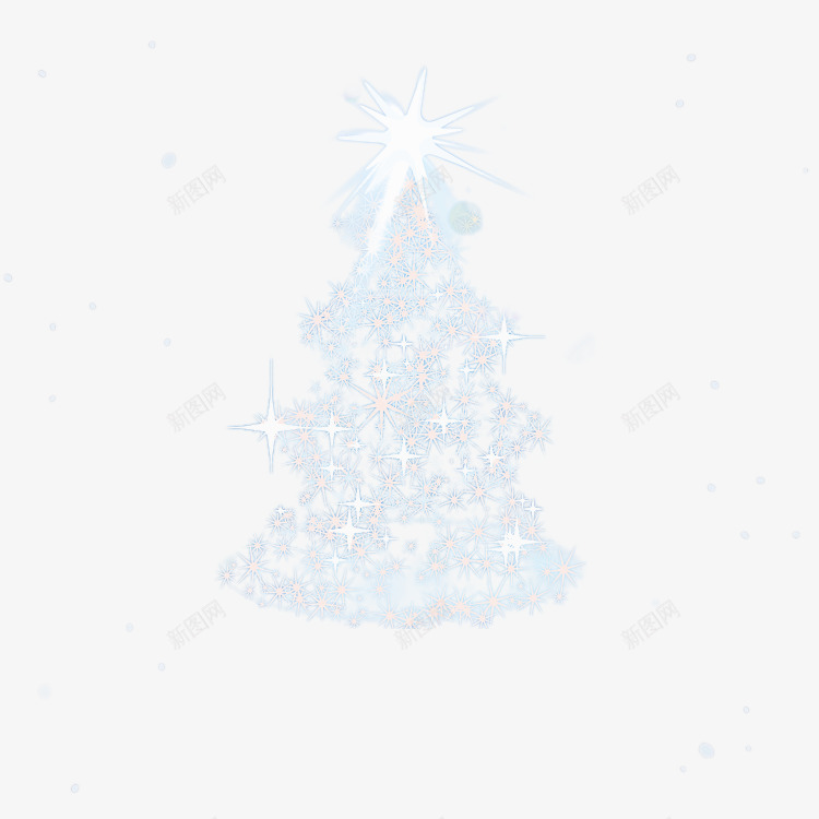 星光圣诞树png免抠素材_88icon https://88icon.com 圣诞树 星光 闪光