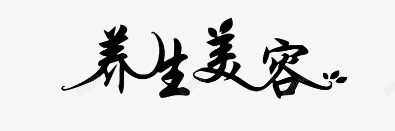 养生美容艺术字png免抠素材_88icon https://88icon.com 养生美容 养生艺术字 美容艺术字