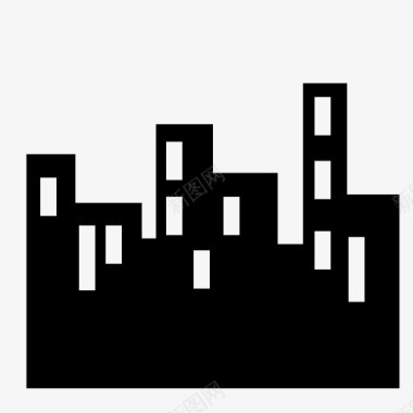城市建筑摄影摩天楼图标图标