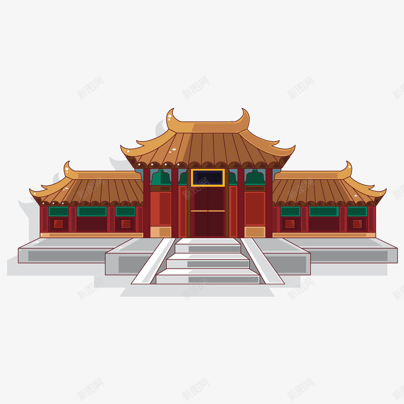 古代建筑物矢量图ai免抠素材_88icon https://88icon.com 古代城堡 古代建筑 城市建筑 建筑 矢量图