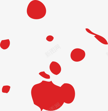 喷溅血迹笔刷点状血液图标图标