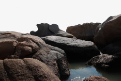 海边岩石装饰画有石头的海边高清图片