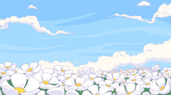 效果海报蓝色天空花朵白云素材