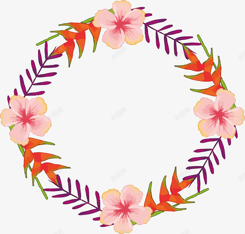 浪漫粉色樱花装饰框矢量图eps免抠素材_88icon https://88icon.com 夏日花环 樱花标题框 樱花装饰框 矢量png 粉红樱花 粉红色 矢量图