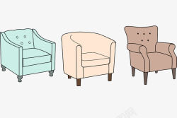 卡通凳子沙发图案素材
